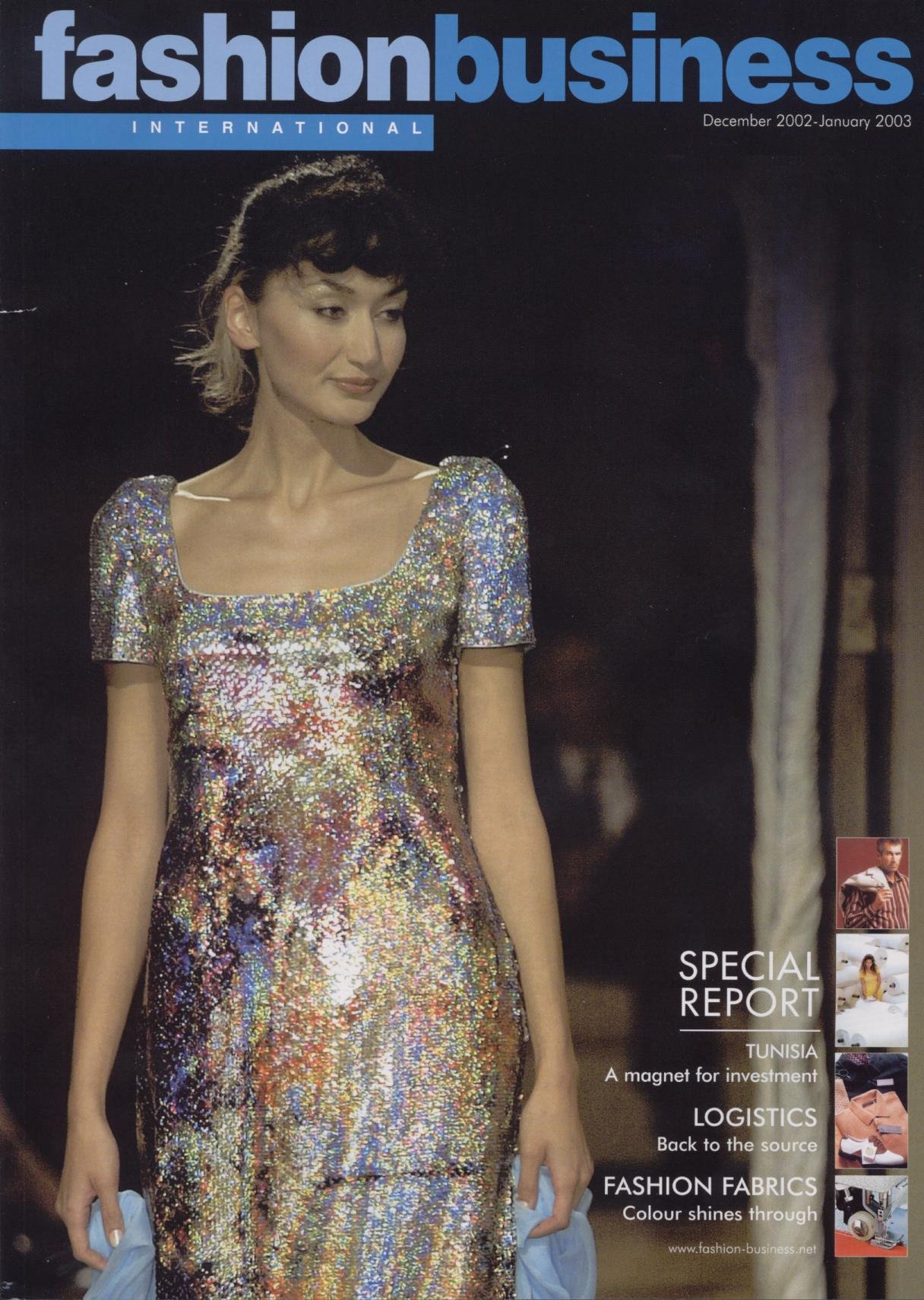 Cover page of Fashion Business International magzine Dec 2002 - Jan 2003