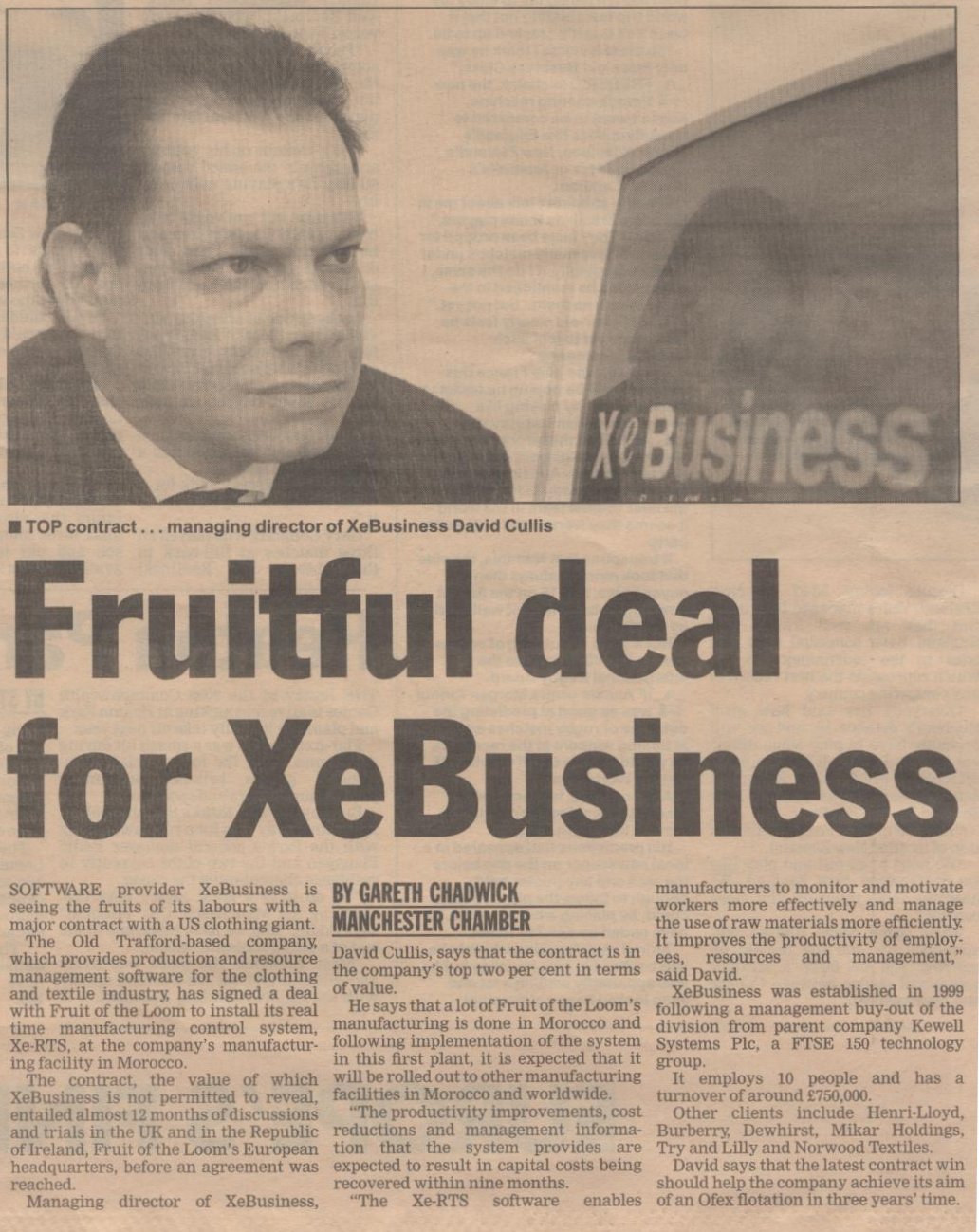 Manchester Evening News article 06/11/2003